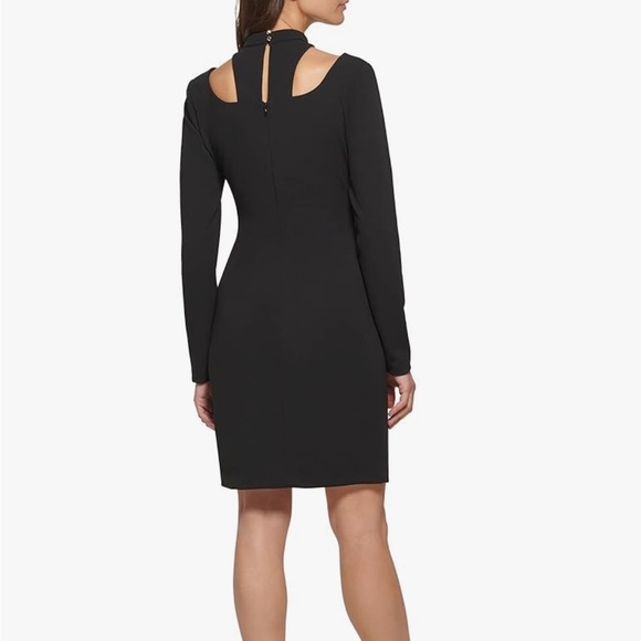 Guess Elegant Black Cut-Out Dress with long sleeves. - Picture 3 of 5